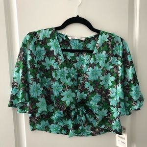 Zara Floral Crop Top